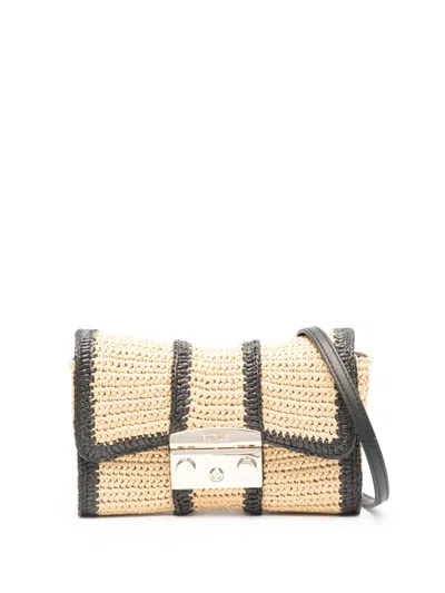 Furla Mini Metropolis Remix Cross Body Bag In Neutrals