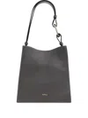 Furla Mini Nuvola Grained-leather Tote Bag In Gray