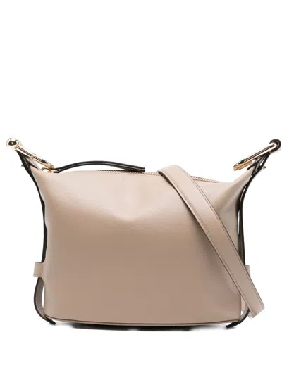 Furla Mini Nuvola Leather Shoulder Bag In Nude