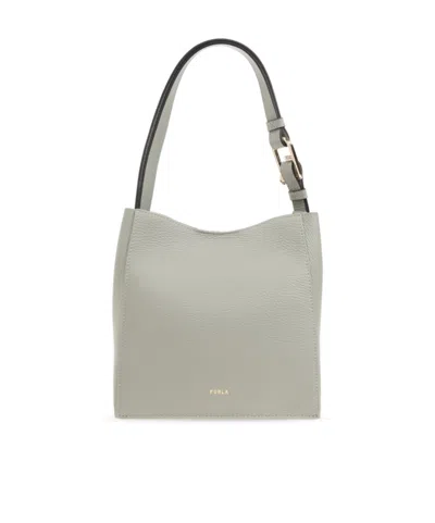 Furla Mini Nuvola Shoulder Bag In Gray