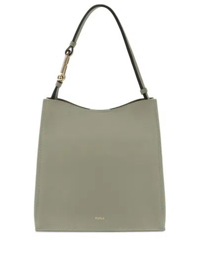 Furla Mini Nuvola Shoulder Bag In Green