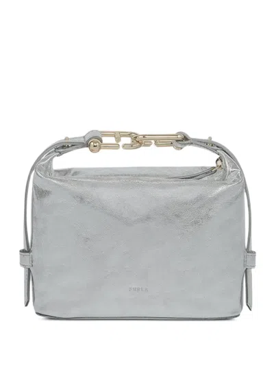 Furla Mini Nuvola Tote Bag In Gray
