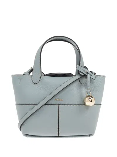 Furla Mini Primrose Leather Top-handle Tote Bag In Blue
