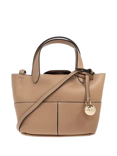 Furla Mini Primrose Tote Bag In Brown