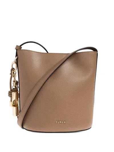 Furla Mini Roxie Charm Bucket Bag In Brown