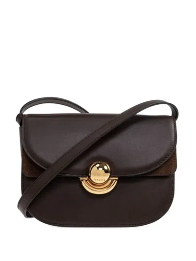 Furla Mini Sfera Flap Cross Body Bag In Brown