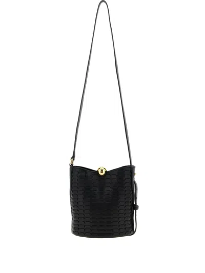 Furla Mini Sfera Soft Bucket Bag In Black