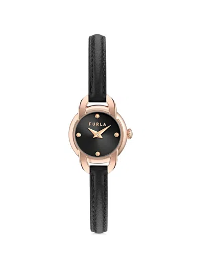 Furla Mini Shape 16mm Watch In Black