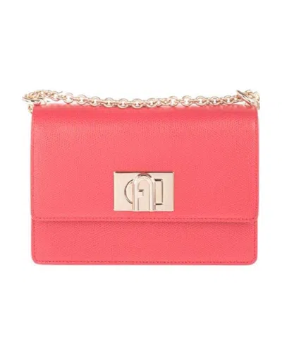 Furla Mini Swivel Button Shoulder Bag In Red