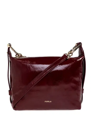 Furla Mini Tonie Shoulder Bag In Burgundy