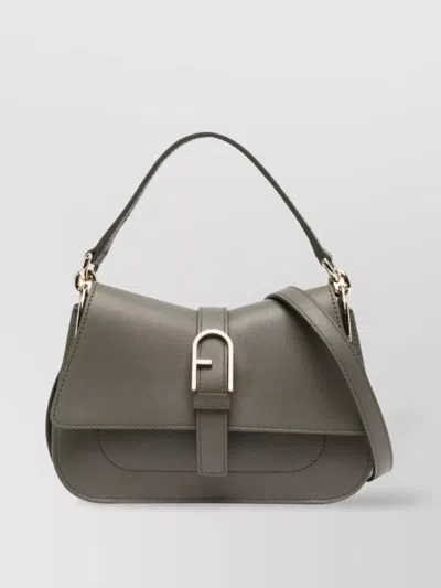 Furla Mini Top Handle Bag Flow In Gray