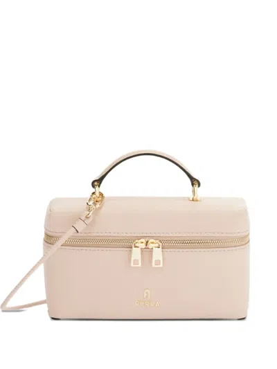 Furla Mini Top-handle Zip-around Bag In Neutral
