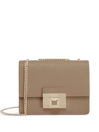 Furla Mini Venere Leather Crossbody Bag In Brown