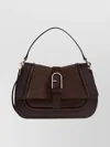 Furla Modern Shoulder Bag Adjustable Strap In Brown