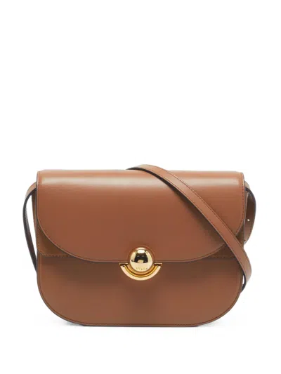 Pre-owned Furla Moonlight Leather Shoulder Bag In Brown