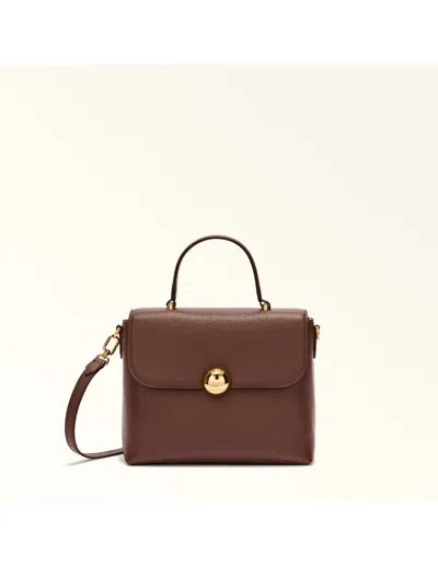 Furla Moonlight S Chocolate Leather Handbag In Brown
