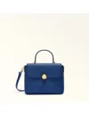 Furla Moonlight S Leather Handbag, Indigo Color In Purple
