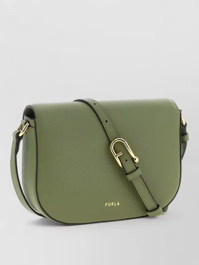 Furla Moonlight Small Shoulder Bag Adjustable Strap In Green