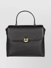 Furla Moonlight Textured Leather Shoulder Bag In Black