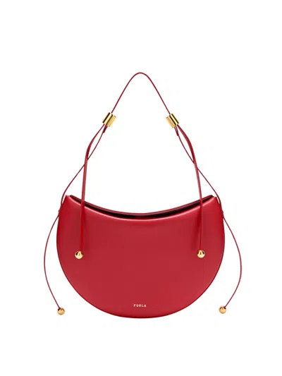 FURLA FURLA " MOONSTONE" CALF LEATHER MEDIUM SHOULDER BAG