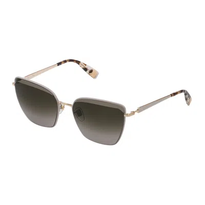 Furla Multicolor Metal Sunglasses In Gold