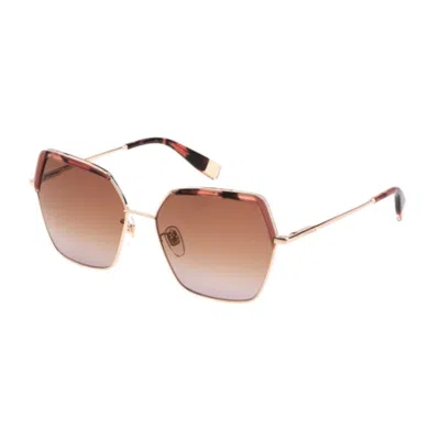Furla Multicolor Metal Sunglasses In Brown