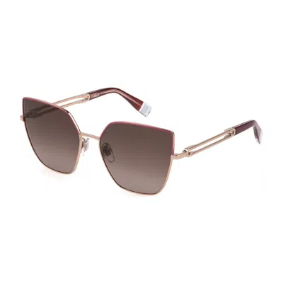 Furla Multicolor Metal Sunglasses In Gold