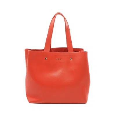 Furla Musa Musa Handbag Tote Bag Leather Red In Orange