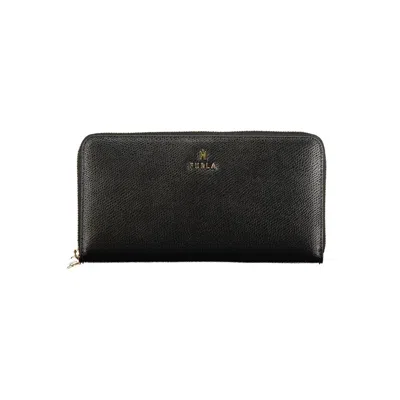 Furla Nero Leather Women Wallet In Black