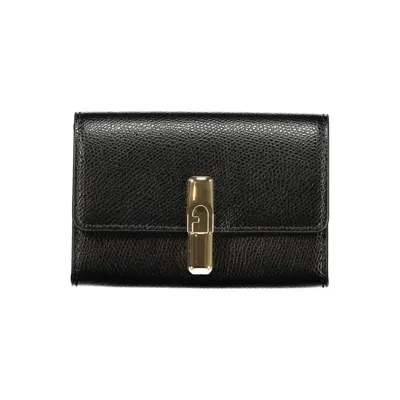 Furla Nero Leather Women Wallet In Black