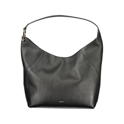 Furla Nero Pelle Women Shoulder Bag In Black