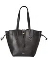 Furla Net Medium Leather Tote In Black