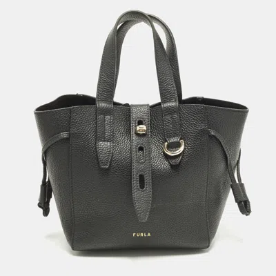 Pre-owned Furla Net Mini Black Leather Tote