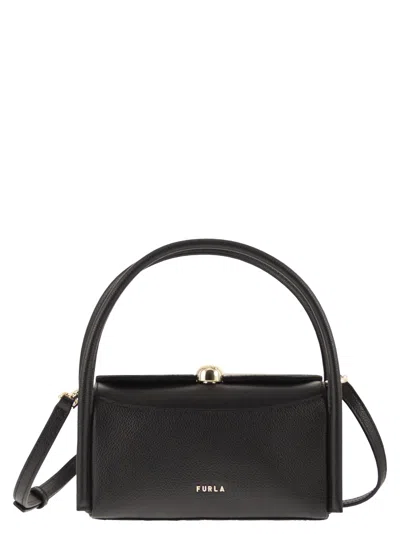 Furla Nicole Mini Leather Bag In Black