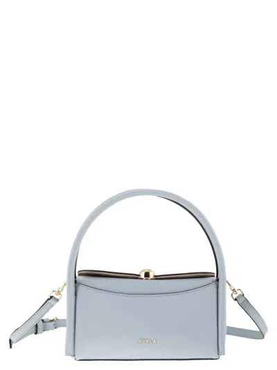 Furla Nicole Mini Leather Bag In Blue