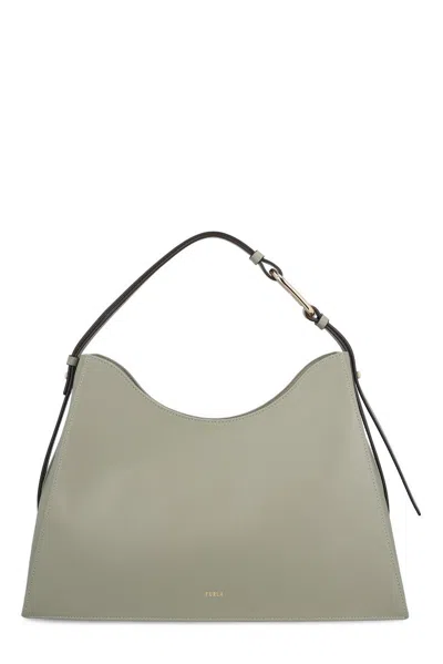 Furla Nuvola Arch-motif Hobo Bag In Green