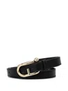 Furla Nuvola Fixed Belt Nero Black Claris Lux Calf Leather Woman In Black