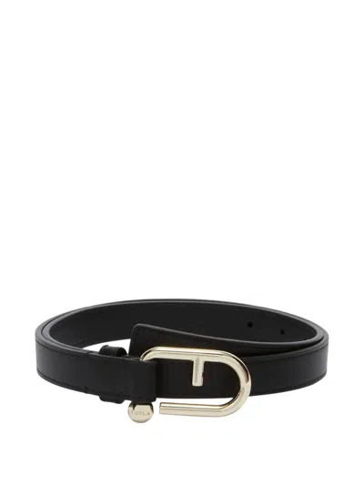 Furla Nuvola Fixed Belt Nero Black Claris Lux Calf Leather Woman