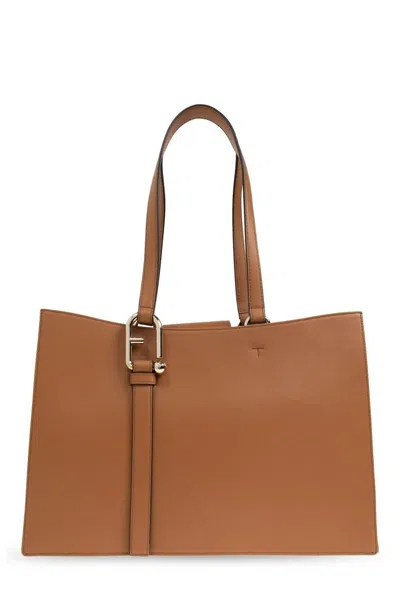 Furla Nuvola Large Tote Bag In Brown