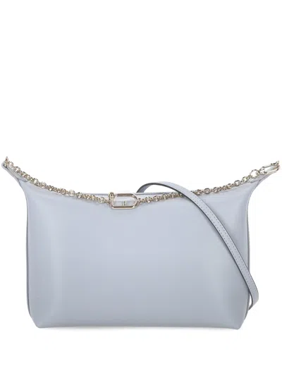 Furla Nuvola Leather Light Blue Shoulder Bag