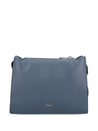 Furla Nuvola Leather Shoulder Bag In Blue