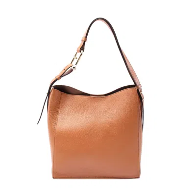 Furla Nuvola Leather Tote Bag Brown