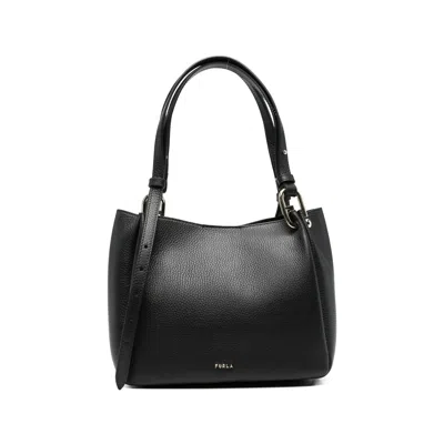 Furla Nuvola Logo-plaque Tote Bag In Black
