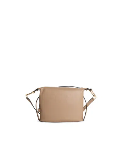 Furla 'nuvola M' 'greige' Lear Bag In Nude