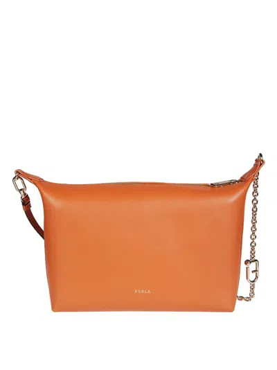 Furla Nuvola Mini Crossbody Hobo Bag In Orange