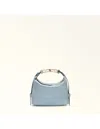 Furla Nuvola Mini Leather Handbag In Cirrus Color In Blue