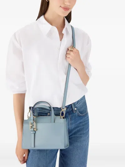 Furla Mini Nuvola Boston Tote Bag In Blue