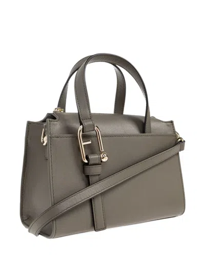 Furla Nuvola S Leather Tote Bag In Brown
