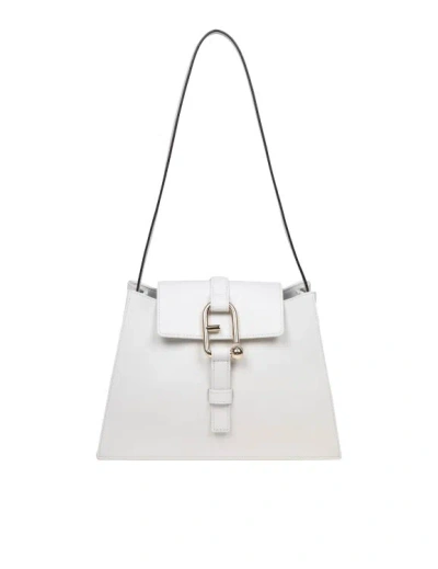 FURLA NUVOLA S SHOULDER BAG IN MARSHMALLOW COLOR LEATHER