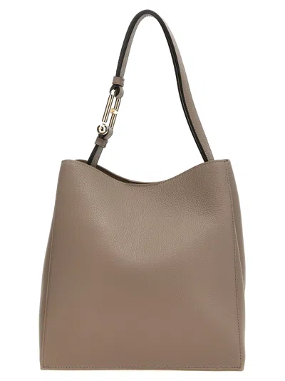 Furla Nuvola S Shoulder Bags Gray In Grey